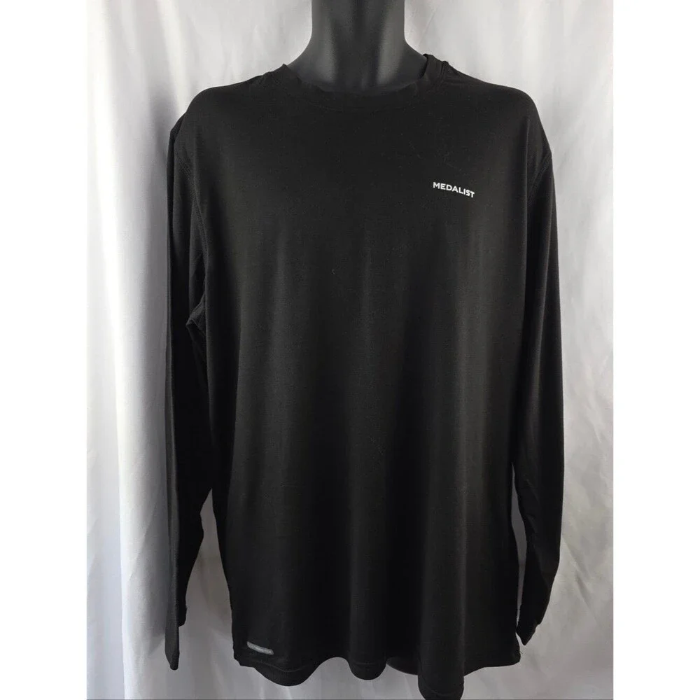 Medalist Men's Athletic Long Underwear Set Size XL Black 3908